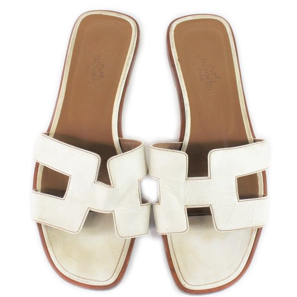 used hermes oran sandals